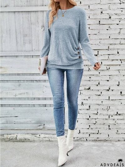 Round Neck Long Sleeve T-Shirt