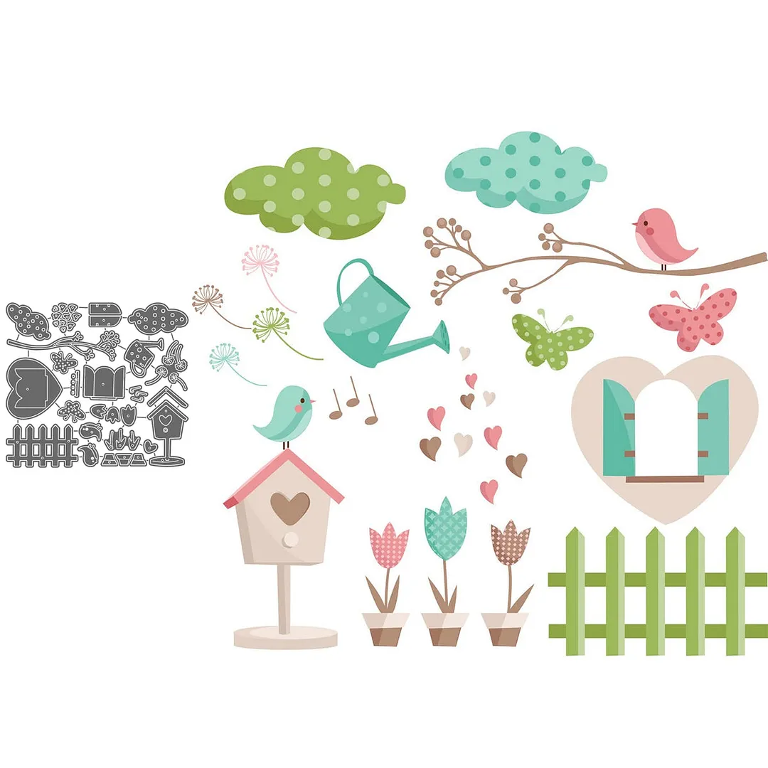 Flower Grass Set Paper Cut Metal Craft Dies Card Making Stencils Diy Manual Scrapbooking New Embossing Dies 2021