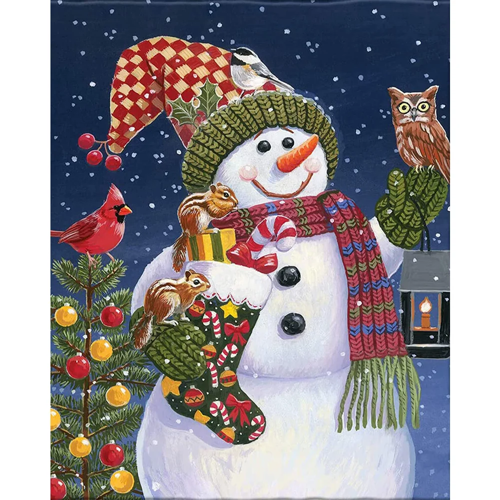 Diamondpaintinggifts Full Drill Diamond Painting - Snowman