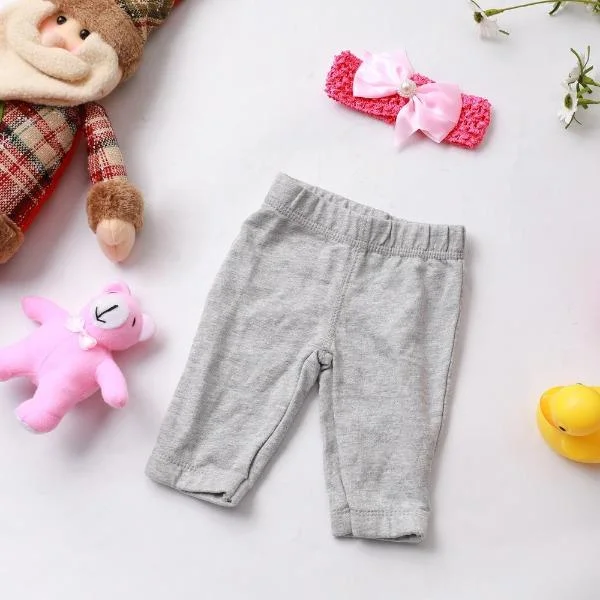 Grey Doll Pants for 20"- 22" Reborn Baby Doll Girl - Reborn Shoppe