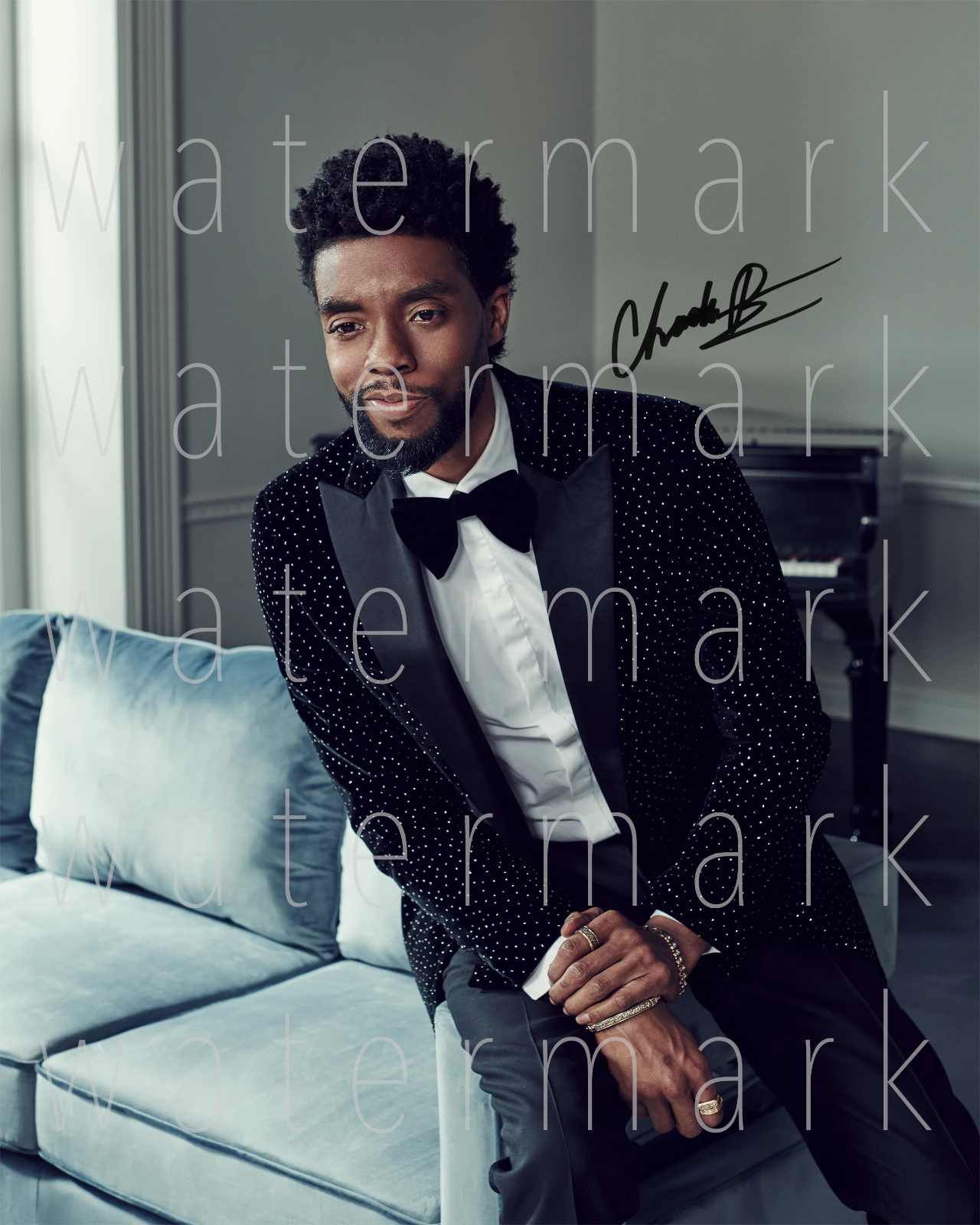 Chadwick Boseman Black Panther signed 8X10 print Photo Poster painting picture poster autograph