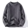 Men's Round Neck Pullover Casual Loose Thickened Sweater