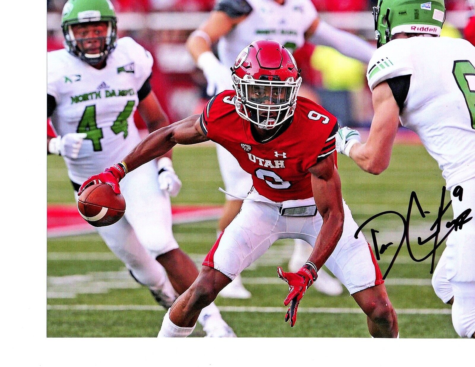 Darren Carrington Utah Utes signed autographed 8x10 football Photo Poster painting COA Oregon d