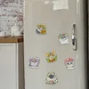 6Pcs Blume Katze - 5d DIY Handwerk Aufkleber Magnet