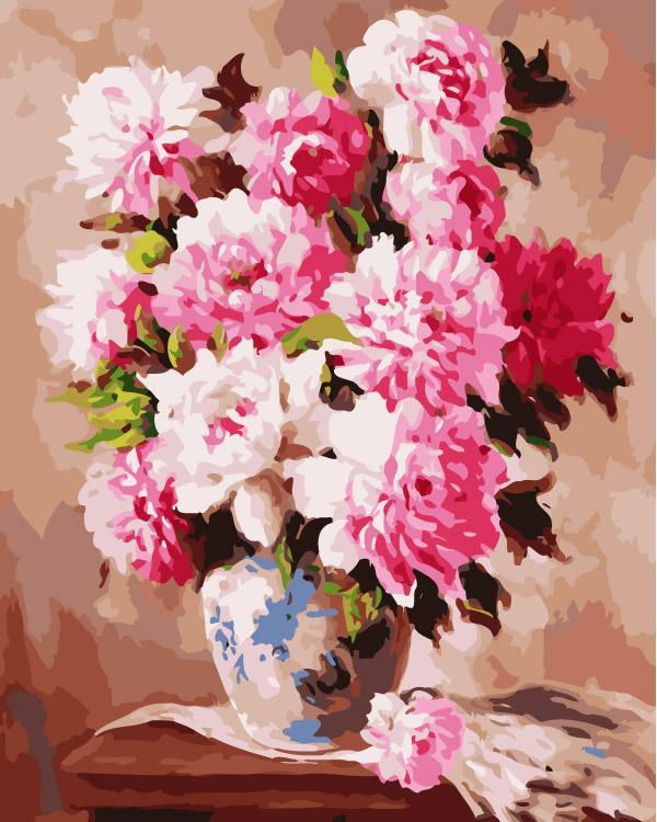 

Pink Peonies Vase – Paint By Numbers - 40*50CM, 501 Original