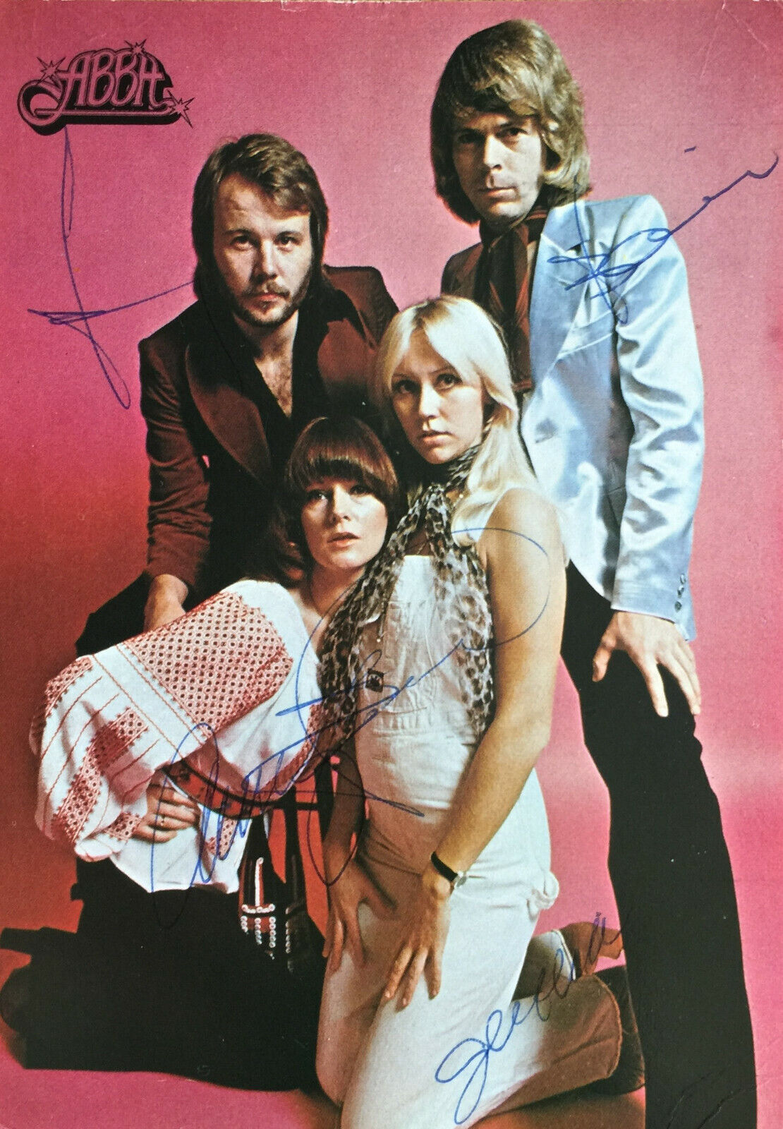 ABBA Signed Photo Poster paintinggraph - Swedish Pop Stars (Eurovision Winners 1974) - preprint