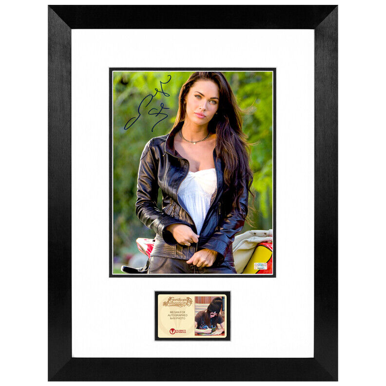 Megan Fox Autographed Transformers Mikaela 8×10 Framed Photo Poster painting