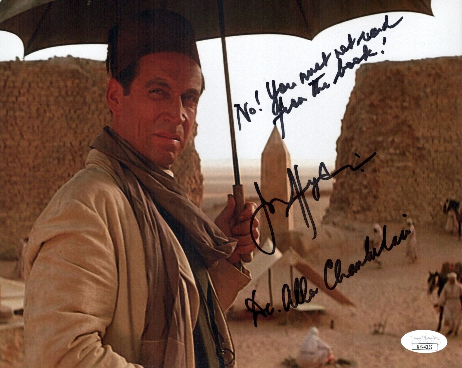 JONATHAN HYDE Signed 8x10 THE MUMMY Dr Chamberlain Autograph QUOTE JSA COA Cert