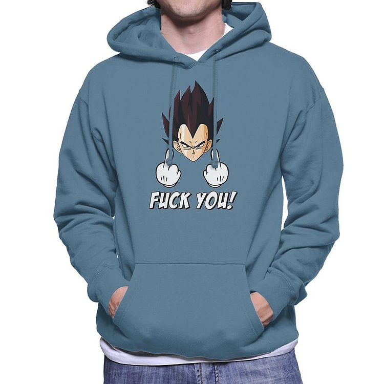 Dragon Ball Z Vegeta Fuck You Men's Hooded Sweatshirt