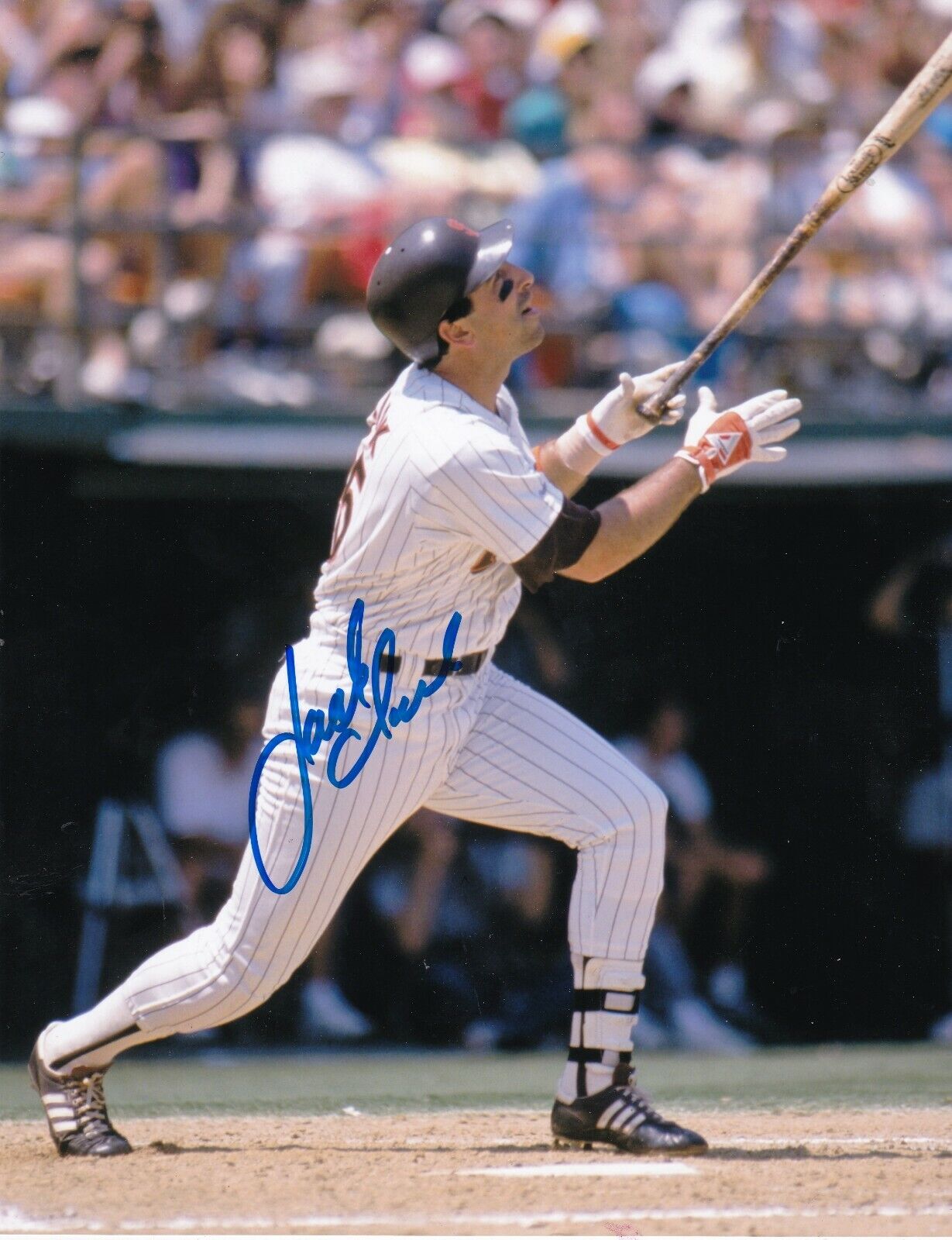 JACK CLARK SAN DIEGO PADRES ACTION SIGNED 8x10