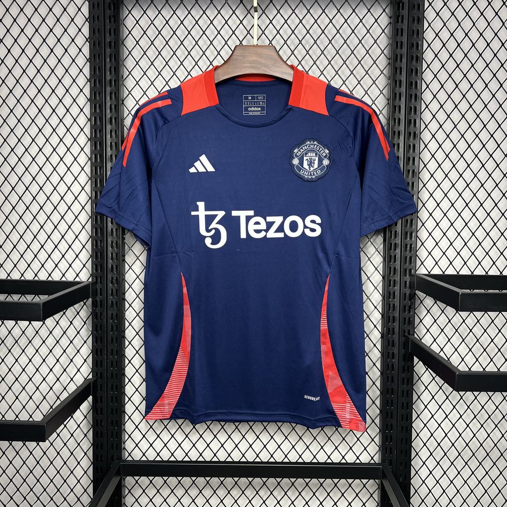 Manchester United 24-25 Blue Pre-match Training Jersey - Fans Version