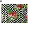  Green Leaves Pattern Western Pad 42x32cm Cotton Linen Placemat Insulation Dining Table Mat Bowls Coasters Kitchen Accessories 