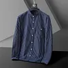  Gioiacombo&trade; Camicia a maniche lunghe a righe casual da uomo