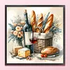 Bread And Beverages-11CT Stamped Cross Stitch 40*40cm/15.75*15.75in tapestrymarket