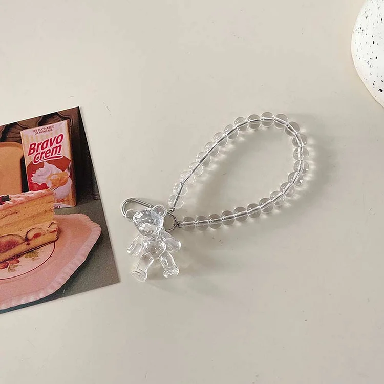 Imaginarygam Girl Heart Card Holder Accessories Fashion Jewelry Butterfly Bear Beaded Chain Laser Bracelet Mobil Phone Pendant KeyChain