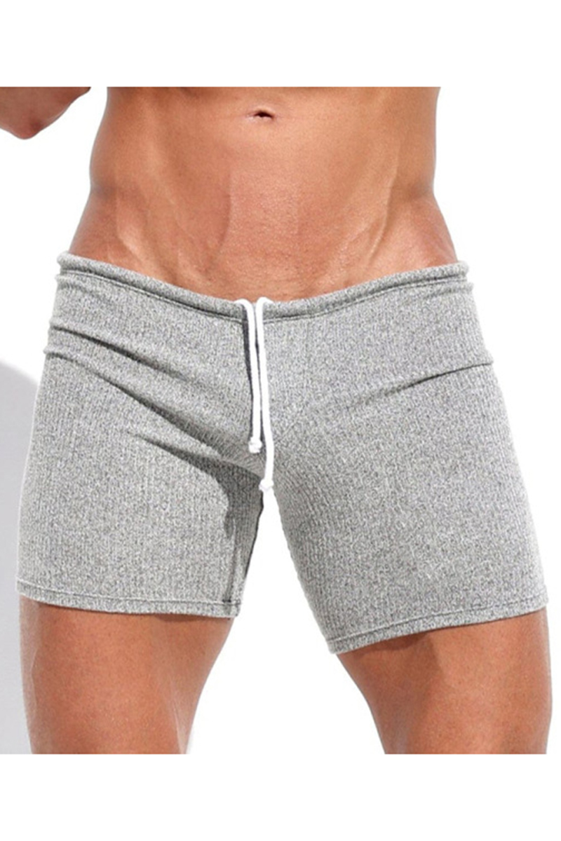 Men's Casual Drawstring Waist Plain Lounge Shorts