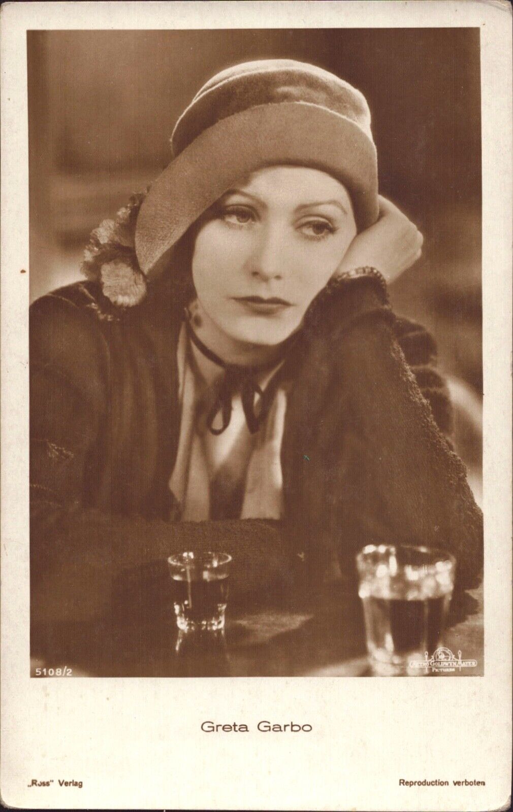 Greta Garbo - Ross Autograph Ak Photo Poster painting Postcard (TV-760