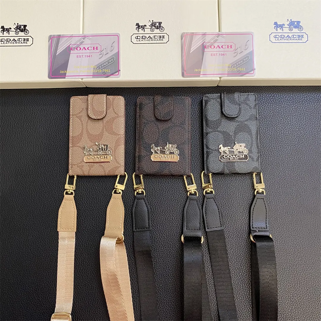 Luxury Coach Wallet Card Holder Crossbody Adjustable Long Drawstring Backpack Style