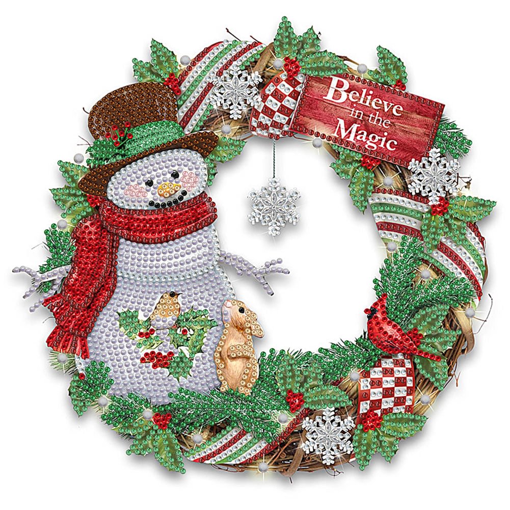 Christmas Wreath - Partial Drill - Special Diamond Painting(30*30cm)