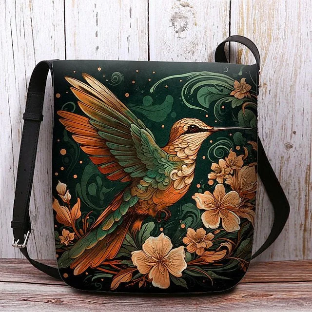 Style & Comfort for Mature Women Women's Floral Bird Print Crossbody Bag