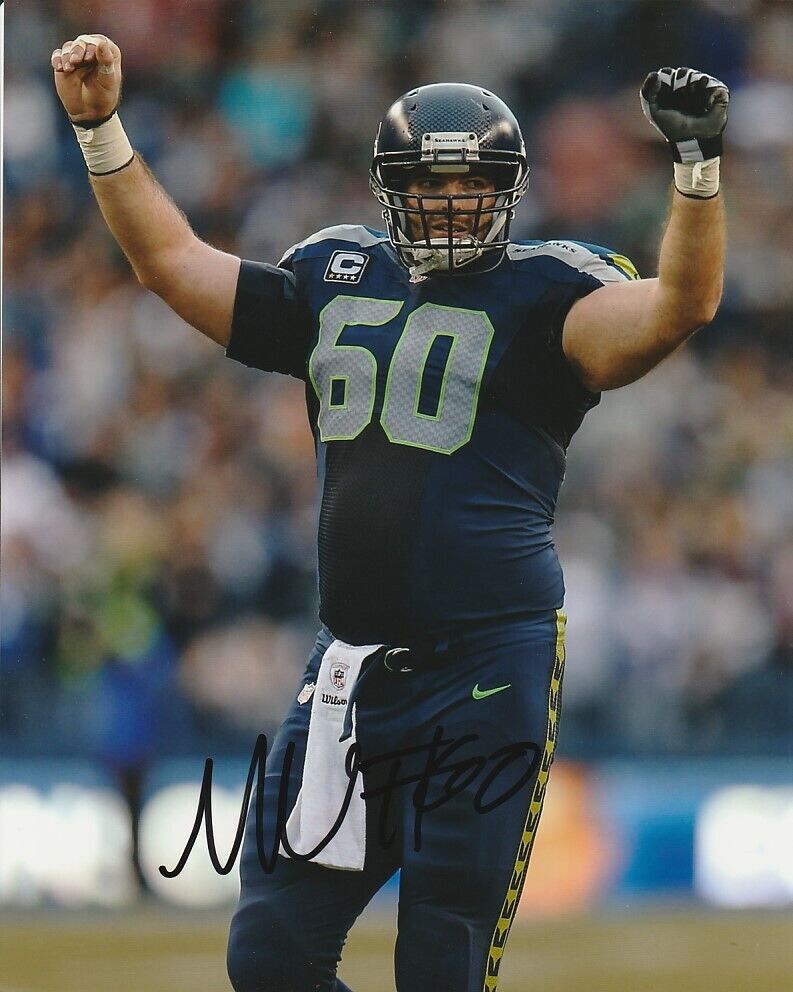 MAX UNGER SIGNED SEATTLE SEAHAWKS FOOTBALL 8x10 Photo Poster painting #1 NFL AUTOGRAPH PROOF