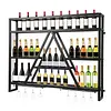 [US Local Warehouse] A-Line Bar Stand Wall Mounted Wine Rack Metal Bottle&Glass Holder Display Shelf