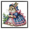 Peter Rabbit Partial Stamped Cross Stitch Kit 14CT 2 Strands 25x23cm DIY Embroidery Needlepoint