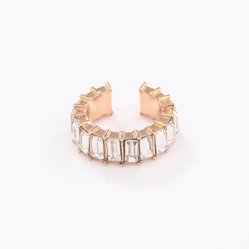 Fashionable personality simple retro color diamond earrings