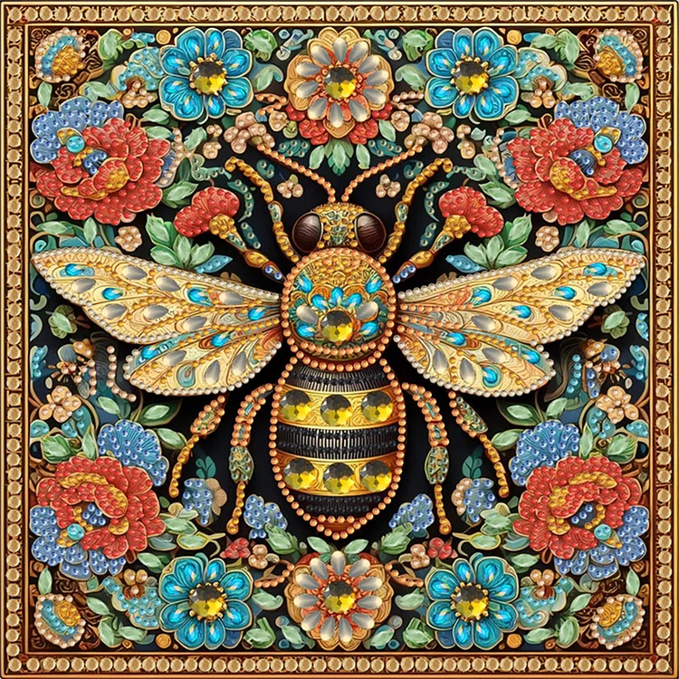 Bee 30*30CM (Canvas) Special Shaped Drill Diamond Painting gbfke