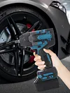 Cordless Impact Wrench Adjustable Torque Electric Impact Gun for Car Truck Mower