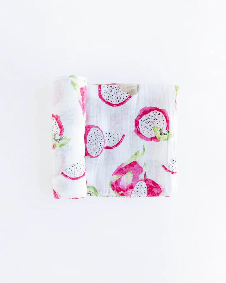 Cotton Muslin Swaddle Blanket - Pitaya