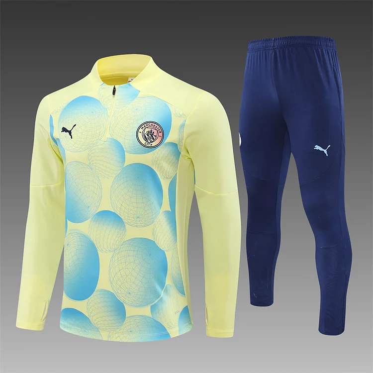 2024-25 Manchester City Light Yellow Half-Raise Training Jersey