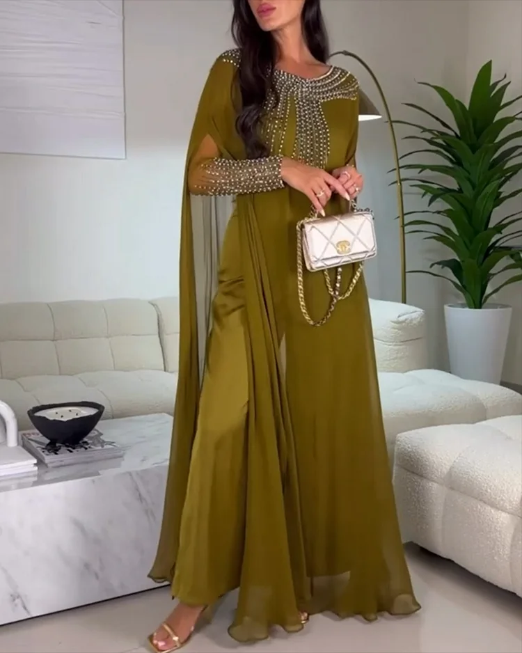 Women's Round Neck Blouse Sequin Dress