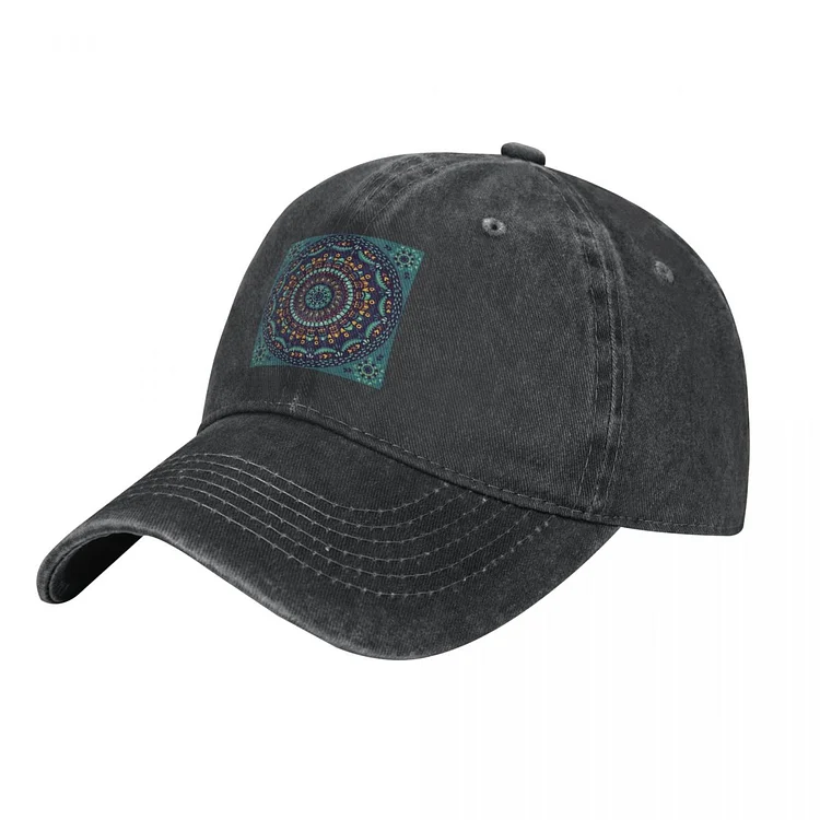 Mandala Water Wahshing Baseball Cap Ethnic mandala Unisex Male Retro Baseball Hat Skate Caps