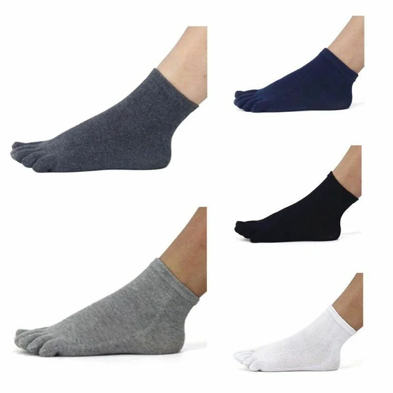 Uaang 1 Pair Men Unisex Socks Sport soft For Five 5 Finger Toe Shoes Fashion Autumn Ankle Socks Winter