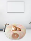 Winter Warm Cat Cave Round Foldable Cat House Long Plush Cat Tunnel Bed Cat Tube