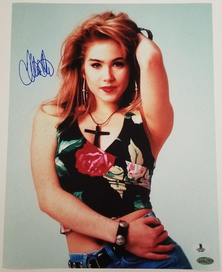 CHRISTINA APPLEGATE Signed 11x14 Photo Poster painting Married With Children ~ Beckett BAS COA