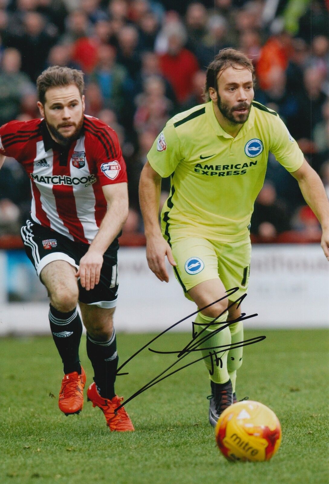 BRIGHTON & HOVE ALBION HAND SIGNED INIGO CALDERON 12X8 Photo Poster painting 1.