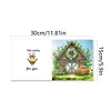 (US Local)6Pcs Easter House Diamond Painting Card Rhinestone Art Card for Party Favors