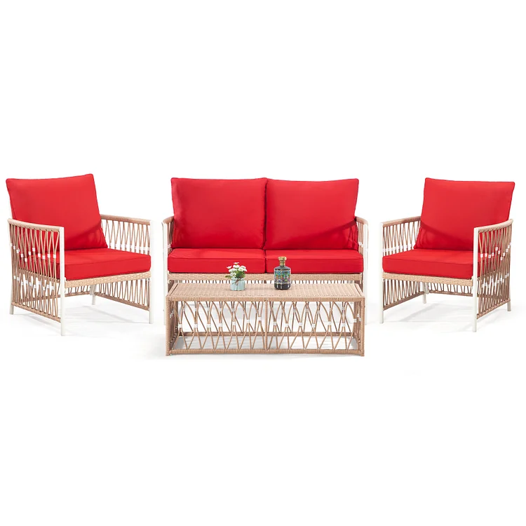 Joyside Outdoor Wicker Furniture Set, 4-Piece