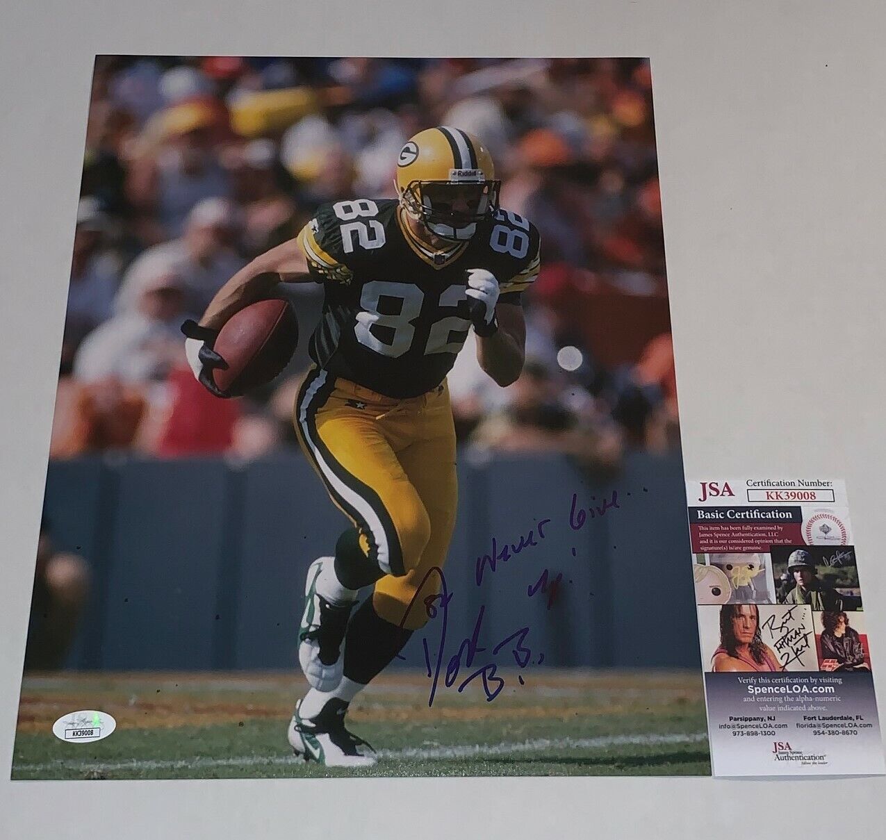 Don Beebe signed Green Bay Packers 11x14 Photo Poster painting autographed JSA