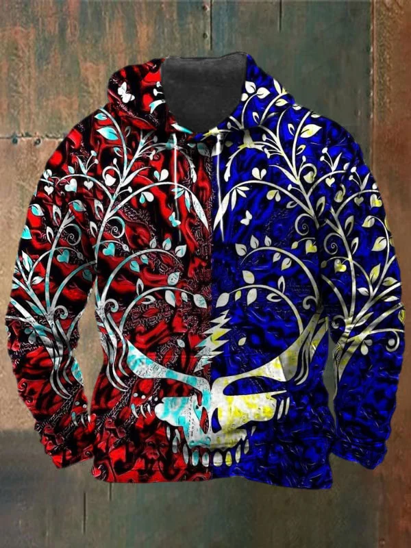 Unisex Skull Print Heavyweight Hoodies