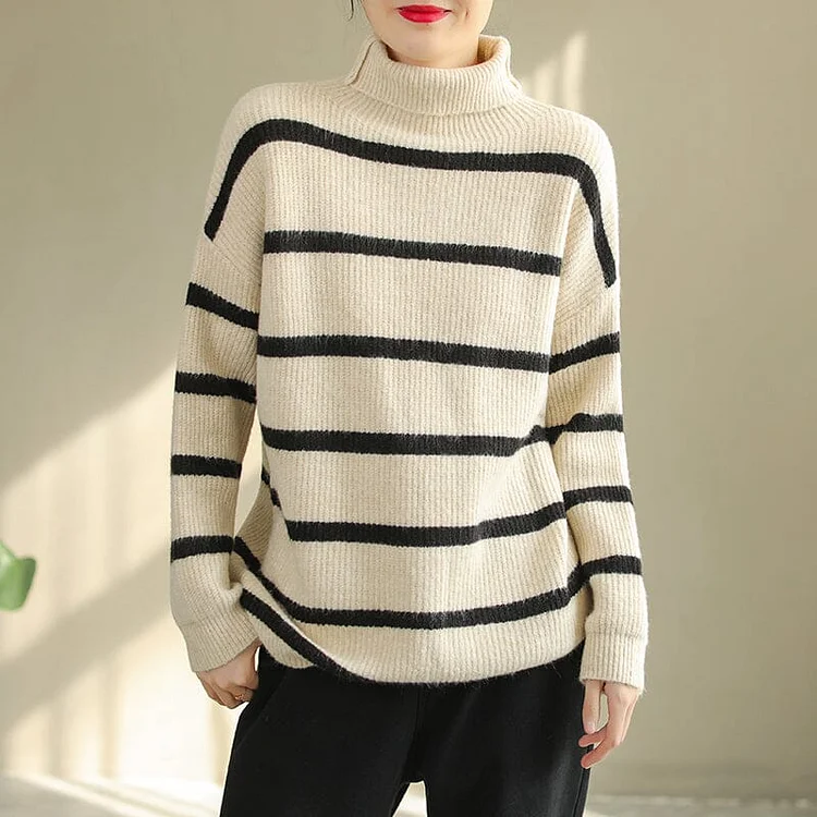 Winter Casual Fashion Turtlekneck Knitted Sweater