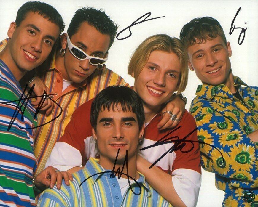 BACKSTREET BOYS BY ALL 5 Autographed Original 8x10 Photo Poster painting LOA TTM