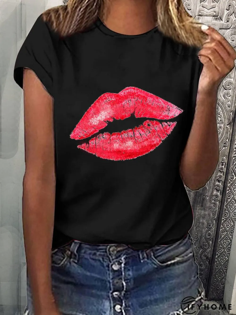 Woman Casual Cotton Short Sleeve T-shirt | IFYHOME