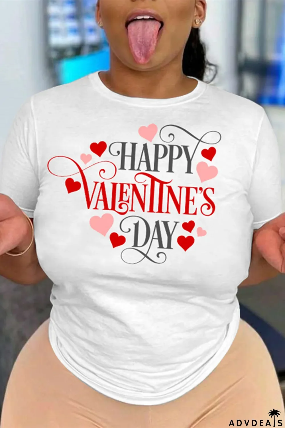 White Fashion Casual Letter Print Basic O Neck T-Shirts