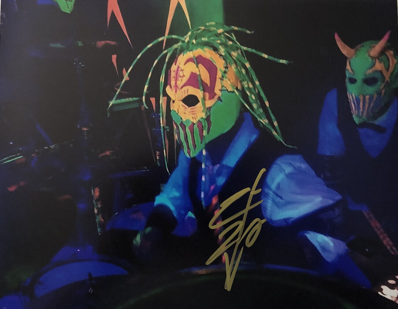 SKINNY HAND SIGNED 8x10 Photo Poster painting MUSHROOMHEAD STEVE FELTON AUTOGRAPH COA