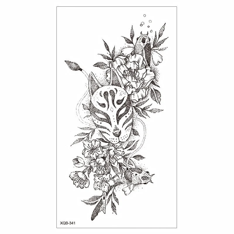 Waterproof Tattoo Sticker Temporary Tattoo Black Rose Tattoo Leg Chest Arm Tattoo Man Woman Tattoo Skin Tattoo Art Tatouage TaTy 515-1