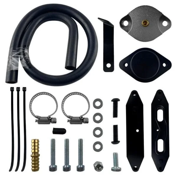 Garlaven 6.7L Powerstroke Diesel EGR Delete Kit w/Coolant Bypass for 2011-2019 Ford, Black