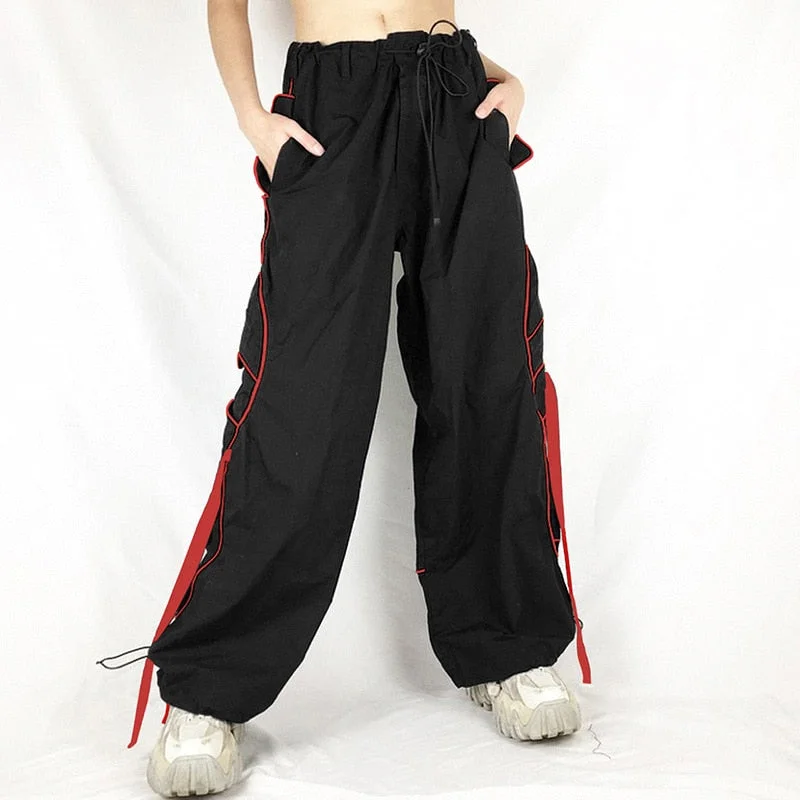 Vstacam Autumn outfits Streetwear Vintage 90S Low Waist Trousers Retro Y2K Grunge Cargo Pants Women Baggy Jeans Women 90S Pants Korean Fashion